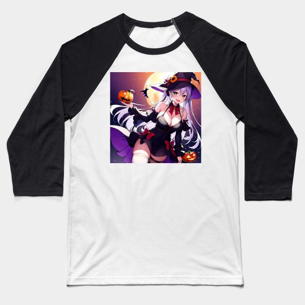 Halloween Anime T Baseball T-Shirt by Oldetimemercan